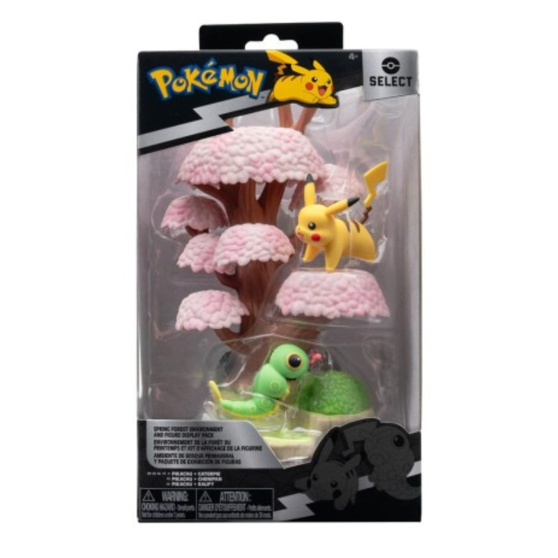 Pokémon Environment Set Spring Forest & Caterpie & Pikachu 5 cm