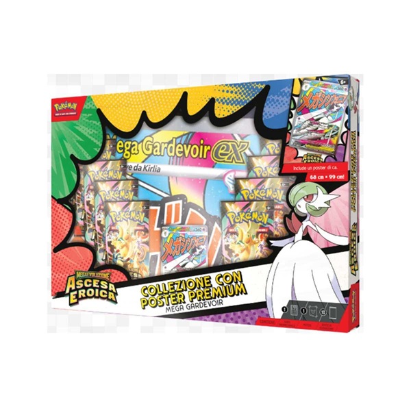 Pokémon Collezione Megaevoluzione Ascesa Eroica Collezione con Poster Premium (Gardevoir) ITA