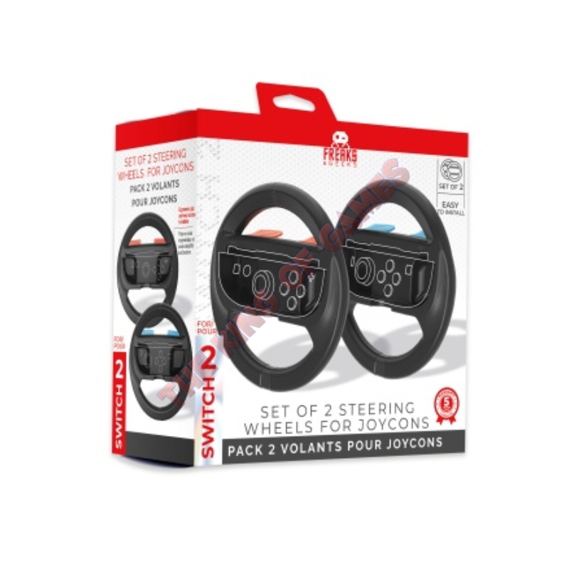 FREAKS AND GEEKS Wheels for Switch 2 Joy-con x2 (Black)