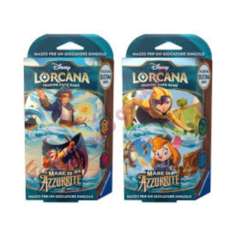Disney Lorcana Maree di Azzurrite Starter Deck Ambra e Rubino