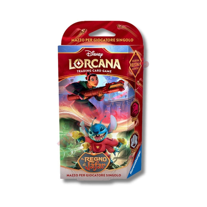 Disney Lorcana Il Regno di Jafar Starter Deck Rubino e Acciaio
