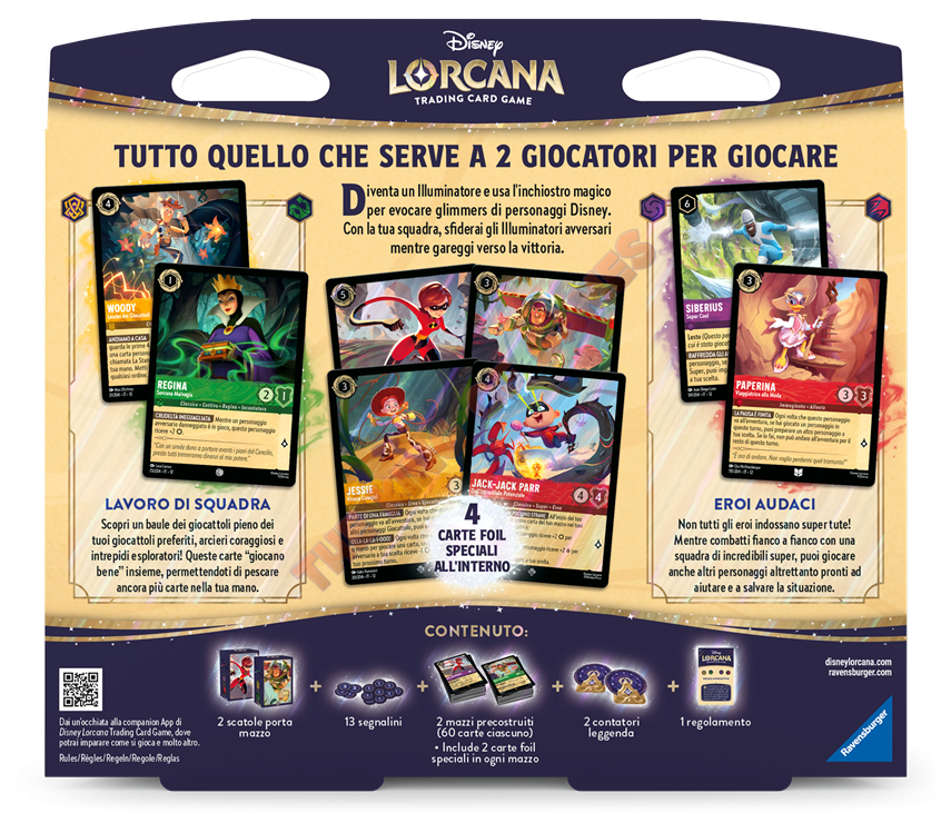 Dysney Lorcana - Set 12 - Lande Sconosciute 2-Player Starter Decks ITA