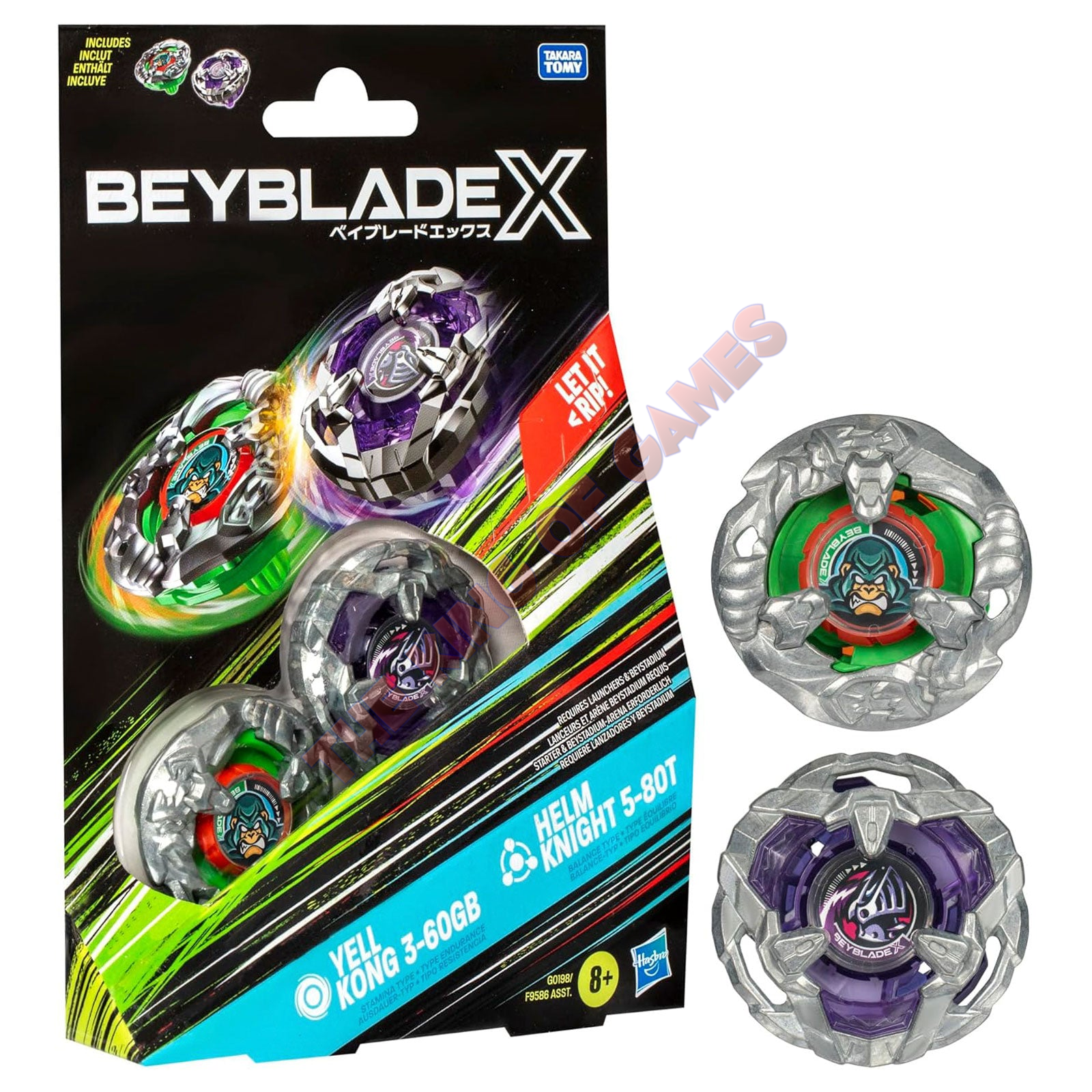 Beyblade X | Dual Pack Yell Kong 3-60GB Helm Knight 5-80T