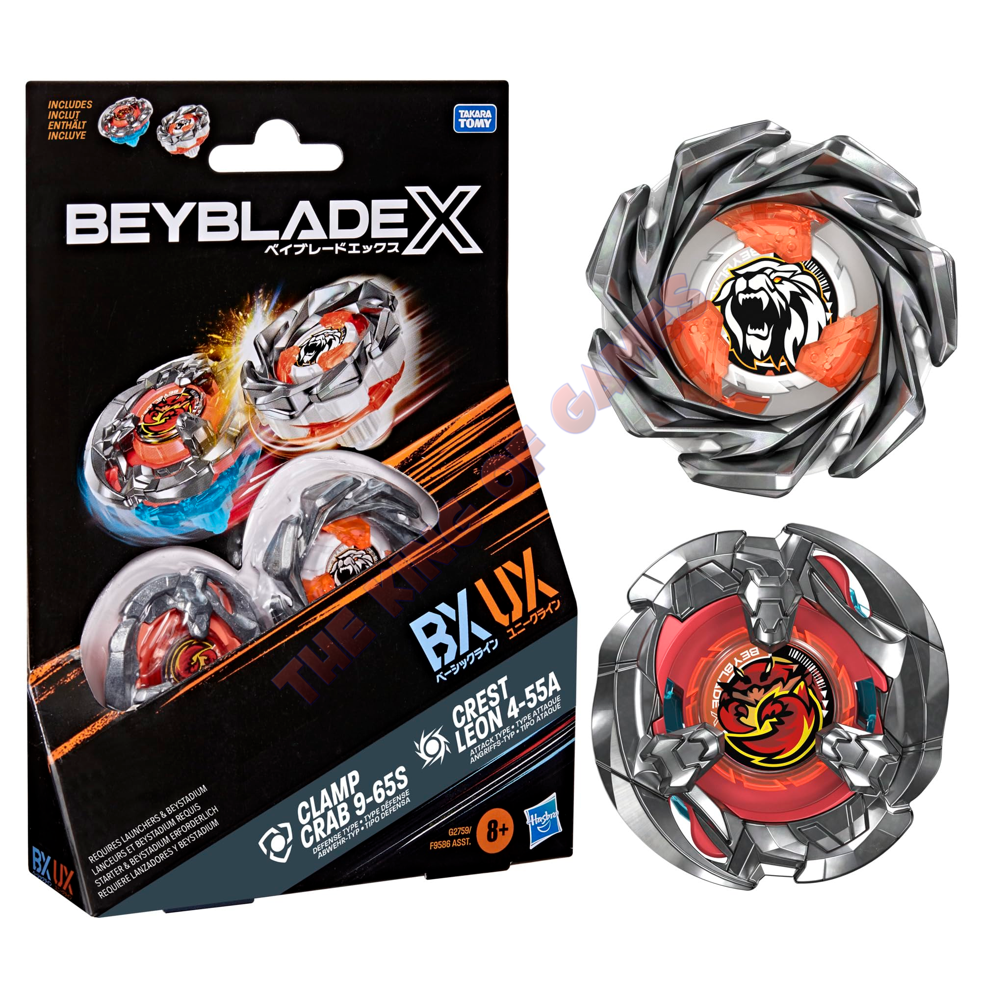 Beyblade X | Clamp Crab 9-65S BX & Crest Leon 4-55A UX Dual Pack Set