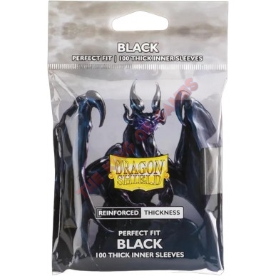 Dragon Shield Standard Perfect Fit Inner Sleeves - Thick Inner - Black (100)