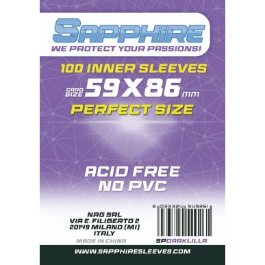 Sapphire Card Sleeves - Dark Lilla (Inner 59x86)