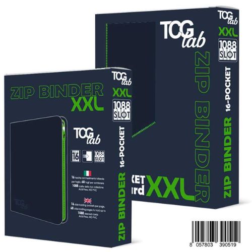 TcgLab Zip Binder - 16 Pocket XXL - 1088 slot - Blue/Blue - Zip Green