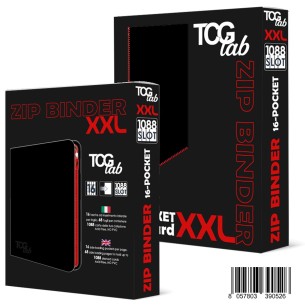TcgLab Zip Binder - 16 Pocket XXL - 1088 slot - Black/Black - Zip Red