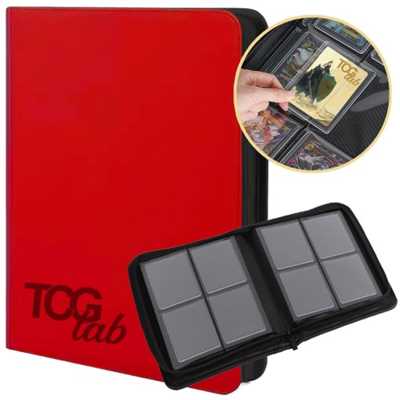 TcgLab Album per Toploader a 4 Tasche (112 Toploader) - Rosso