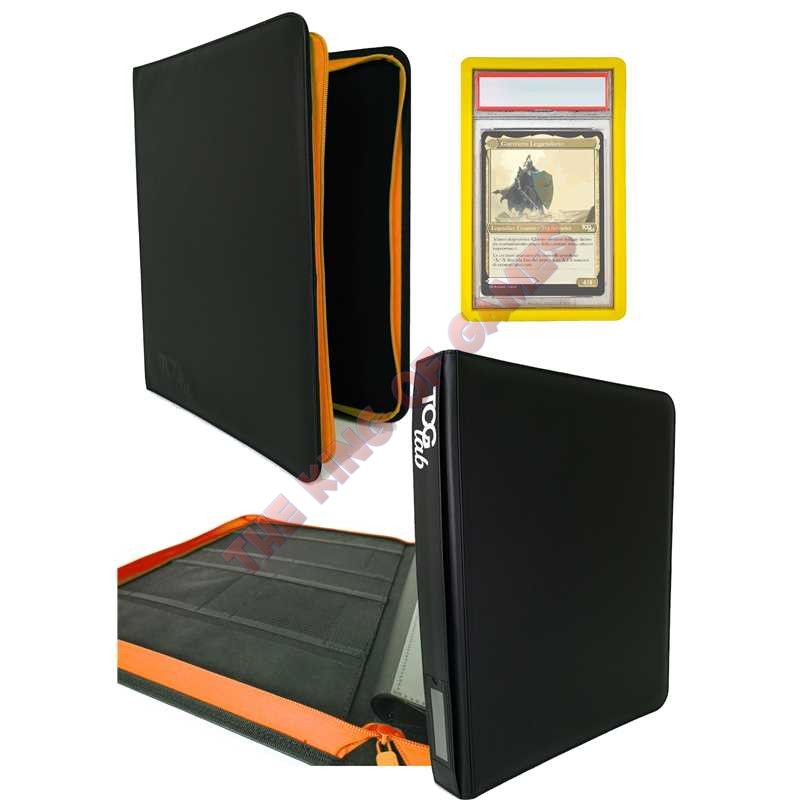 TcgLab Album Premium 4-Pocket - 32 Graded Slab - Leather Black