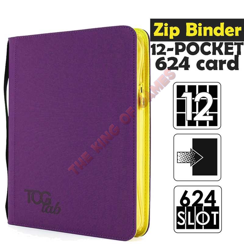 TcgLab 12-Pocket Trading Card Binder with Zipper - 624 Purple - Zip Gialla
