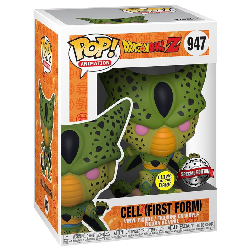 FUNKO POP! 947 Dragon Ball Z Cell First Form Glows in the Dark Special Edition
