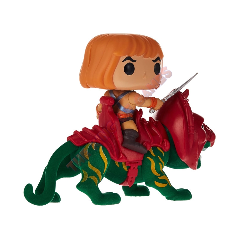 FUNKO POP! 084 Ride DLX: MOTU He-Man on Battle Cat (Flocked Special Edition)