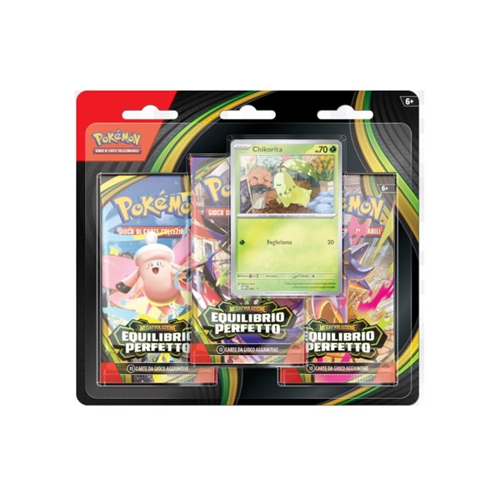 Pokémon Megaevoluzione Equilibrio Perfetto Blister 3 Buste + Promo ITA