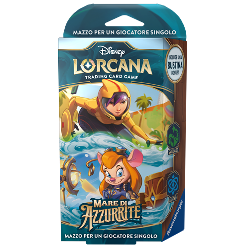 Disney Lorcana - Set 06 - Maree di Azzurrite Starter Deck Smeraldo e Zaffiro ITA