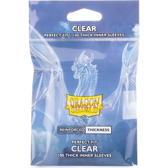 Dragon Shield Standard Perfect Fit Inner Sleeves - Thick Inner - Clear (100)
